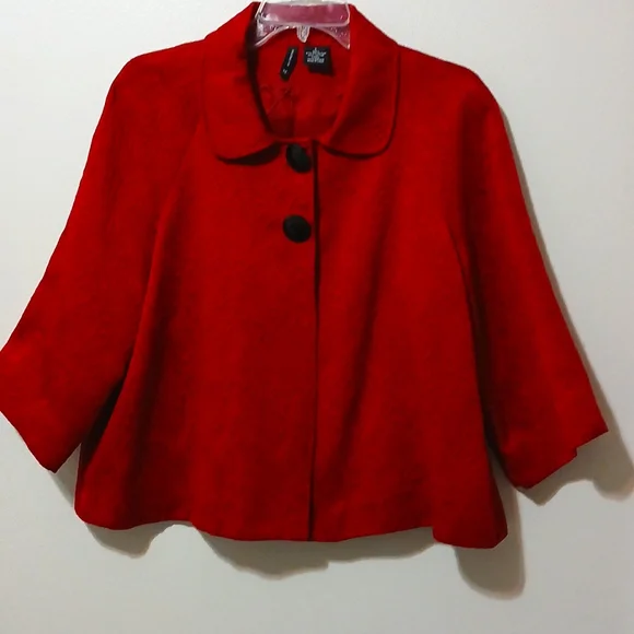 Red Women's Swing Jacket Size Large - Picture 1 of 6